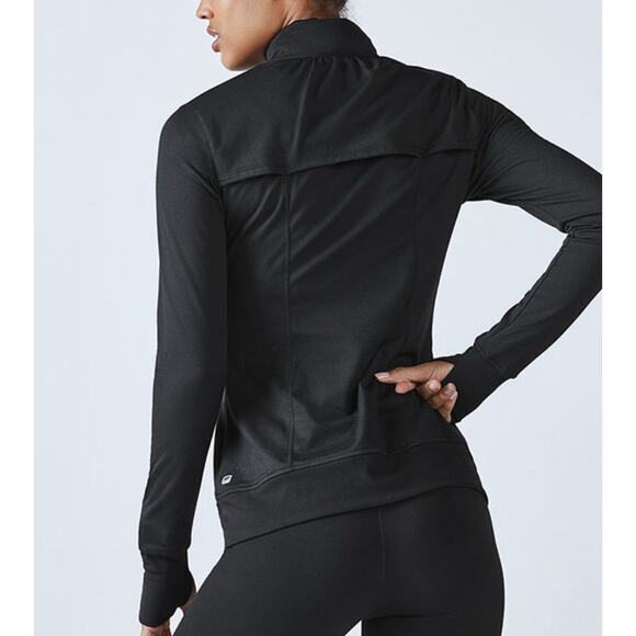 NWT Fabletics Kira Jacket Running For Cover White Full Zip Media Hole Sz XXL - Picture 10 of 11
